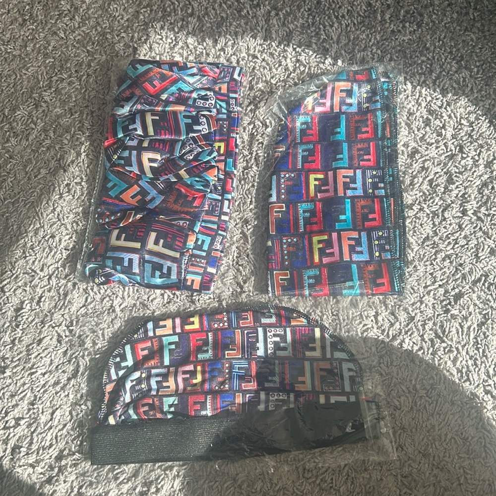 Bundle bonnet durag and wave cap